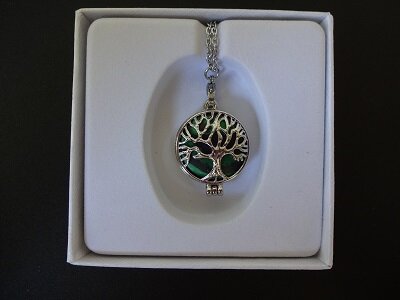 Dames ketting Geboortesteen Malachite for May 