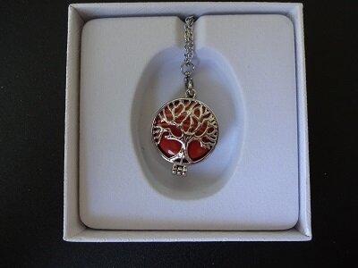 Dames ketting Geboortesteen Red Jasper for July