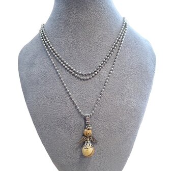 Ketting met gele Jaspis beschermengel