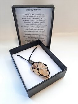 Ketting van natuursteen Citrien