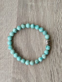 Herenarmband Turquoise met Boeddha kraal