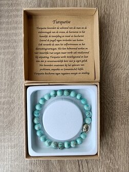 Herenarmband Turquoise met Boeddha kraal