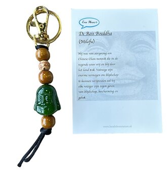 Reis Boeddha Milefu met houten kralen