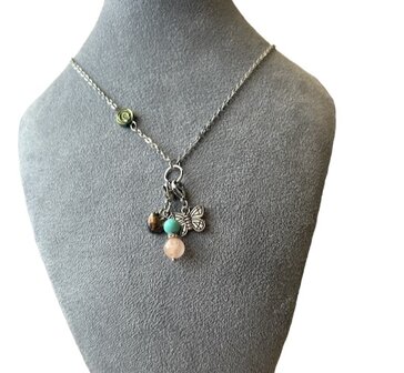 Ketting Bi schijf van Turquoise