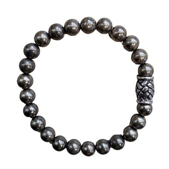 Pyriet natuurstenen heren armband