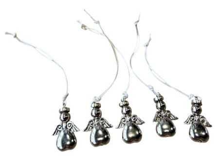 Beschermengel zilverkleur (5 stuks)
