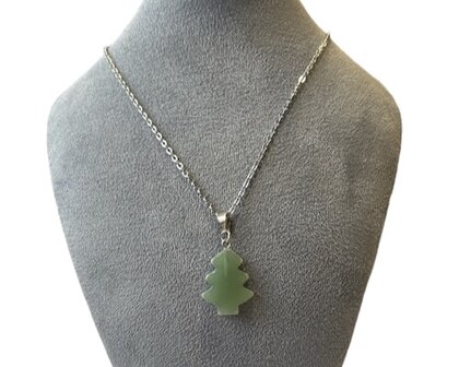 Ketting met kerstboom van Aventurijn