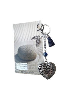Best Friends sleutelhanger met natuursteen Lapis Lazuli