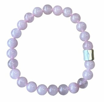 Heren armband met natuursteen Rozenkwarts