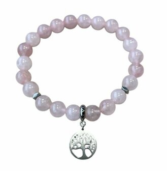 Rozenkwarts dames armband