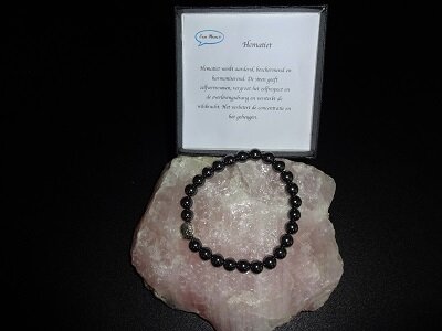 Herenarmband Hematiet met boeddhakraal