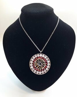 Mandala ketting met Rozenkwarts