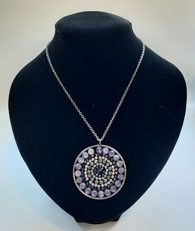Mandala natuurstenen ketting, Amethist