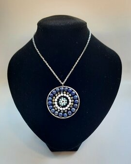 Mandala ketting met natuursteen Lapis Lazuli