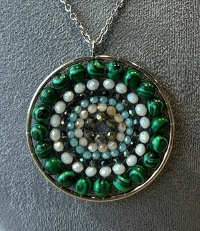 Mandala ketting Malachiet