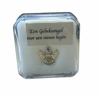 Pin broche geluksengel voor een nieuw begin