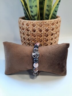 Rhodochrosiet Matrix met Tree of Life kraal