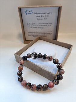 Rhodochrosiet Matrix met Tree of Life kraal