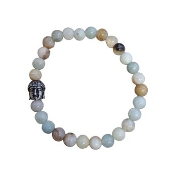 Amazoniet dames armband met Boeddha kraal
