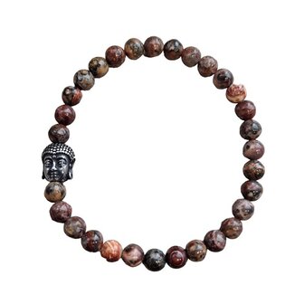 Luipaard Jaspis boeddha armband