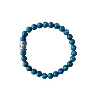 Azuriet Malachiet dames armband met basic kraal