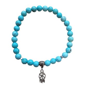 Turquoise natuurstenen armband met dromenvanger