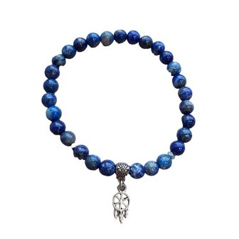 Lapis Lazuli natuurstenen armband met dromenvanger