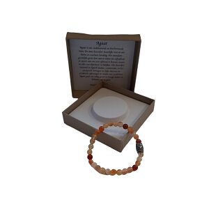 Dames armband Agaat RVS Basic kraal
