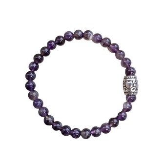 Amethist natuurstenen dames armband