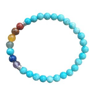 Turquoise Chakra natuurstenen armband