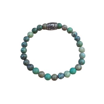 Afrikaans Turquoise natuurstenen armband met basic kraal