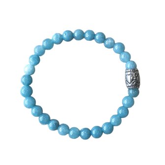 Aquamarijn dames armband met Basic kraal