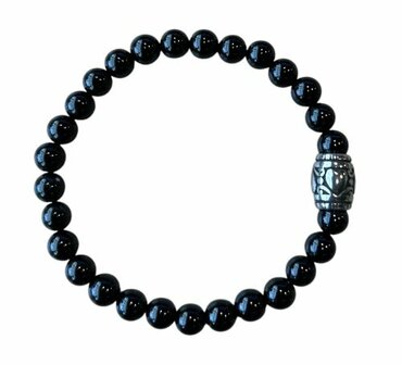 Armband Onyx met basic kraal