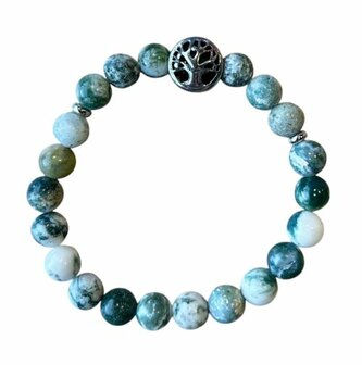 Boomagaat armband met Tree of Life kraal