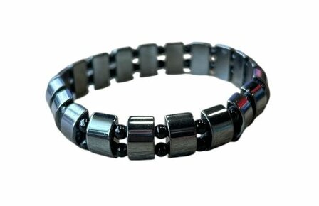 Onyx en Hematiet heren armband