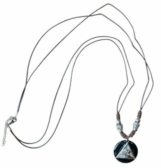 Ketting met oog en natuursteen Onyx