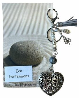 Sleutelhanger gezondheid met Labradoriet