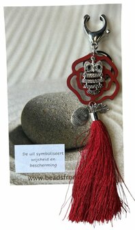 Uil met beige kwast