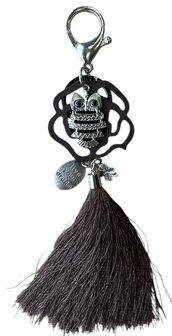 Sleutelhanger uil met bedeltjes