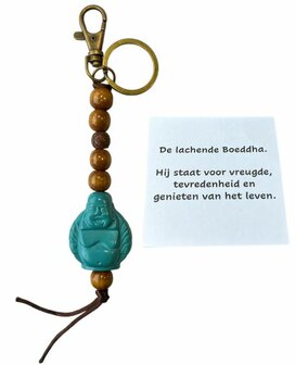 Lachende Boeddha sleutelhanger