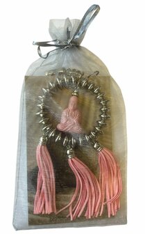 Decoratie wensenvanger met Boeddha (roze)