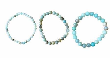 Dames armbanden van Amazoniet in 3 verschillende varianten