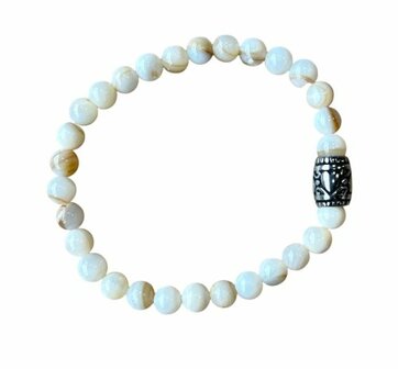 Parelmoer dames armband met basic kraal