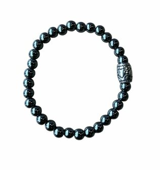 Hematiet dames armband
