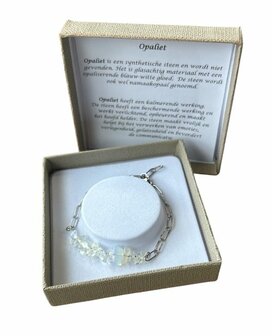 Schakelarmband met natuursteen Opaliet