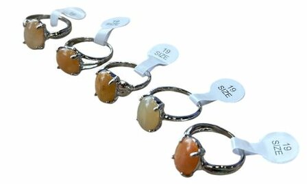 Dames ring met natuursteen Agaat (maat 19)