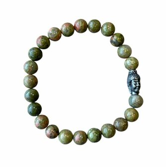 Unakiet armband met Boeddha kraal