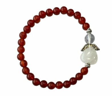 Carneool armband met beschermengel
