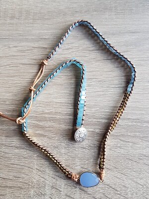 Dames armband met natuursteen Aquamarijn 