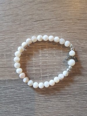 Dames armband Parelmoer met Engelkraal